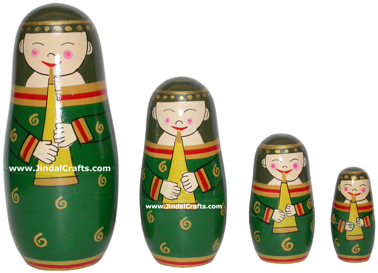 Nested Dolls - Handmade Wooden India Dolls Art
