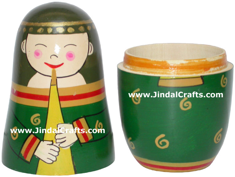 Nested Dolls - Handmade Wooden India Dolls Art