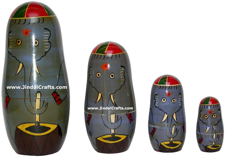 Nested Dolls - Handmade Wooden India Dolls Art