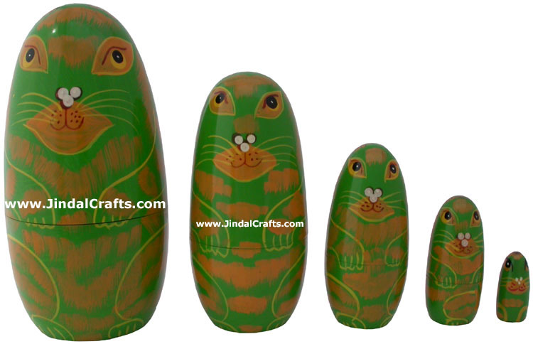 Nested Dolls - Handmade Wooden India Dolls Art