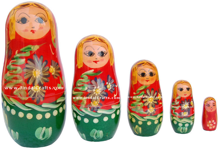 Nested Dolls - Handmade Wooden India Dolls Art