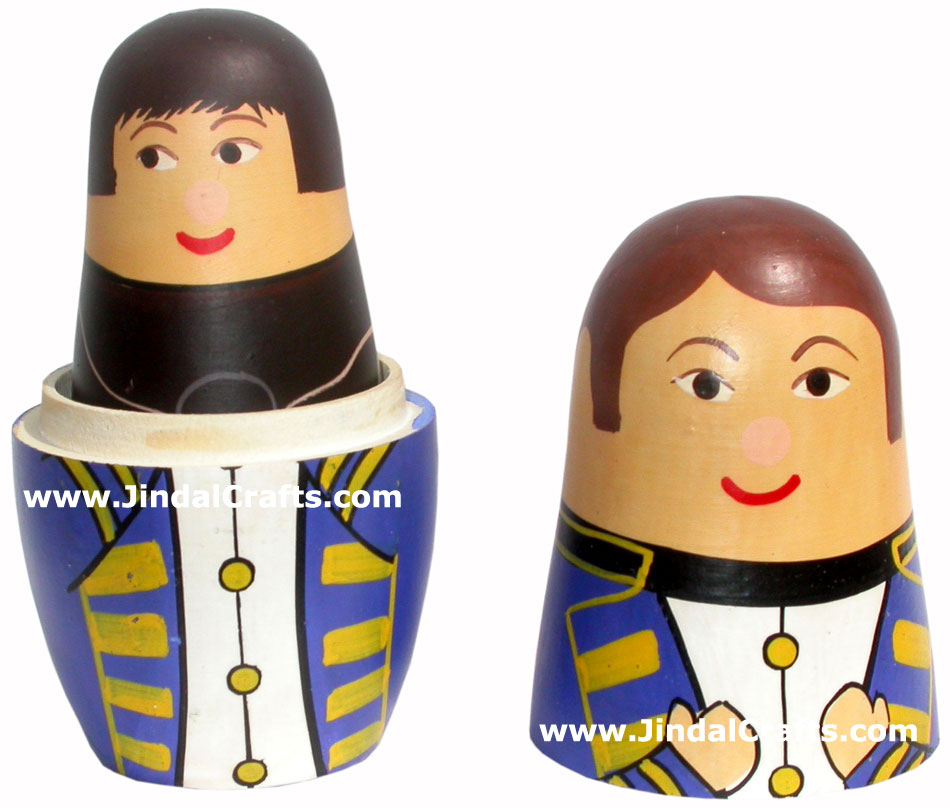 Nested Dolls Set Indian Art Craft Handicraft Traditional Figure