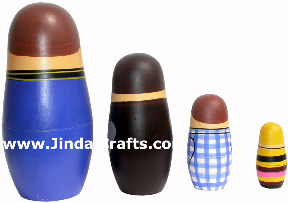 Nested Dolls Set Indian Art Craft Handicraft Traditional Figure