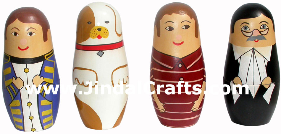 Nested Dolls Set Indian Art Craft Handicraft Traditional Figure