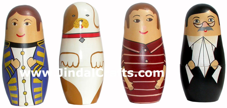 Nested Dolls Set Indian Art Craft Handicraft Traditional Figure