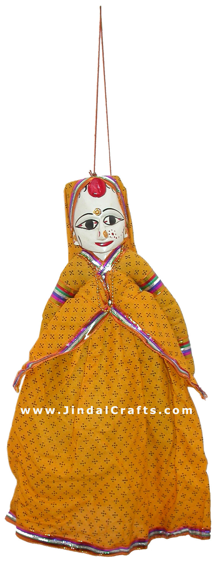 Handmade Wooden Puppet Pair of King and Queen India Folk Art Royal Dancing Dolls