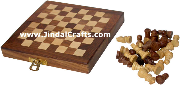 Folding Chess Box - Handmade Wooden Game