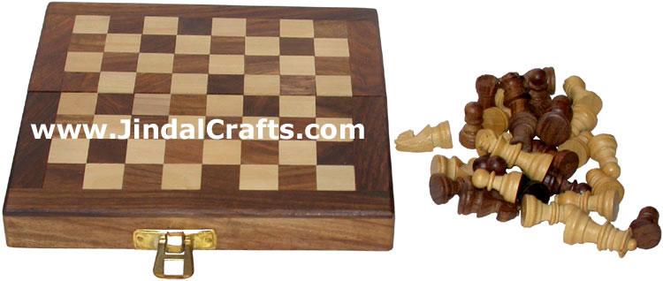 Folding Chess Box - Handmade Wooden Game