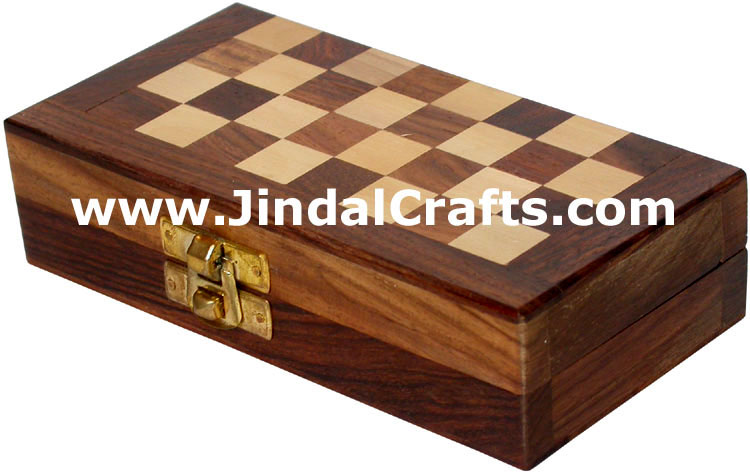 Folding Chess Box - Handmade Wooden Game