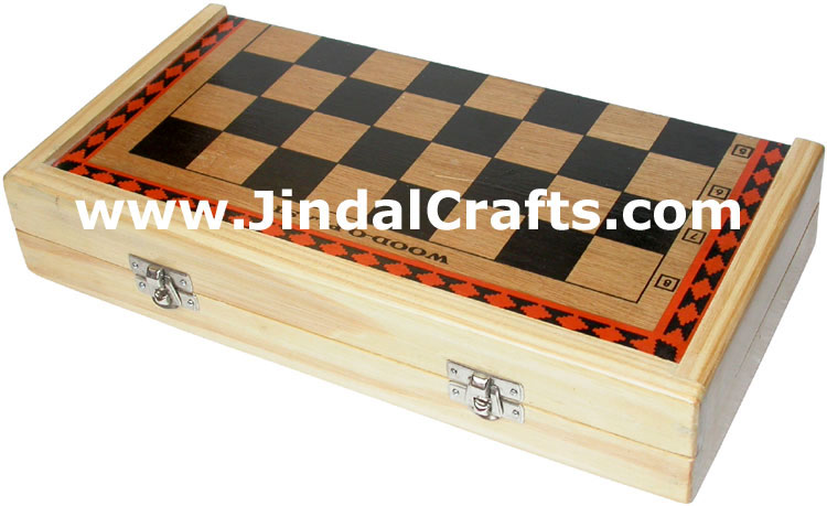 Folding Chess Box - Handmade Wooden Game