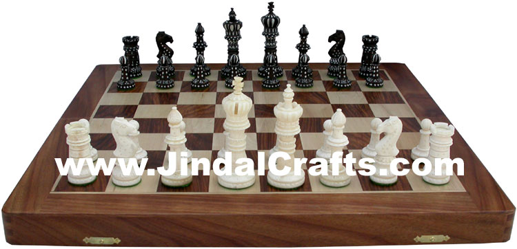 Handmade Wooden Indian Chess Board Set India Handicrafts Arts Crafts Sheesham