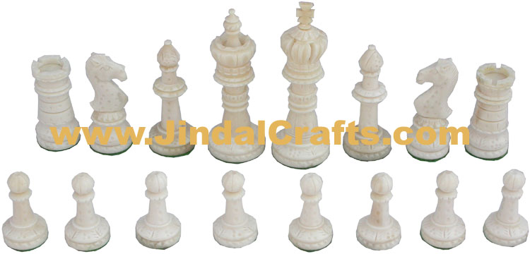 Handcrafted Wooden Indian Chess Figures India Handicrafts Arts Crafts