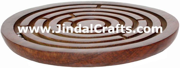 Labyrinth Handmade Wooden Traditional Labyrint Game Toy India Handicraft Leisure