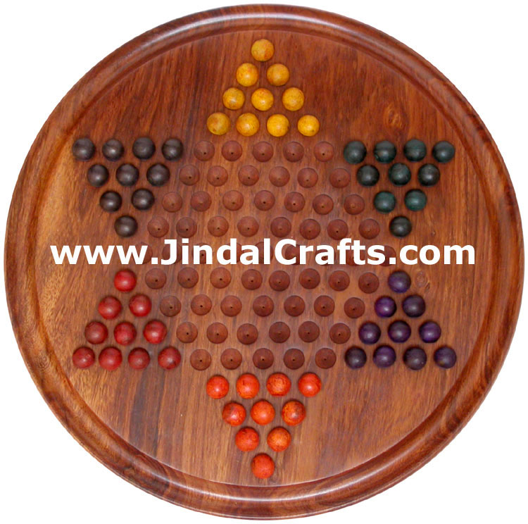Chinese Checker - Handmade Wooden Traditional Game