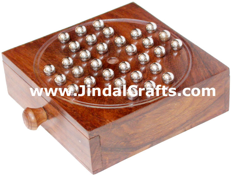 Solitaire - Handmade Wooden Traditional Game