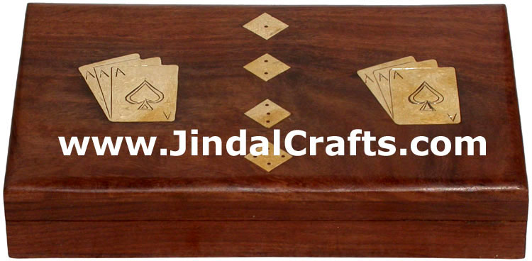Cards and Dices Handmade Wooden Traditional Game India