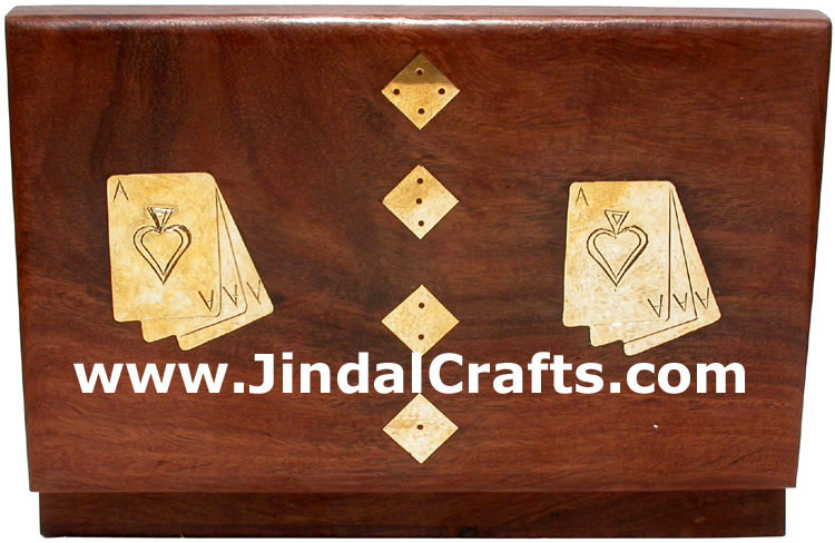 Cards and Dices Handmade Wooden Traditional Game India