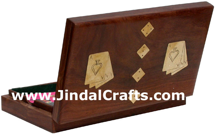 Cards and Dices Handmade Wooden Traditional Game India