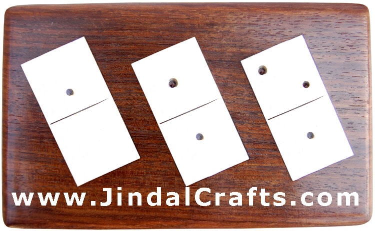 Double Six Domino Box - Indian Traditional Wooden Game