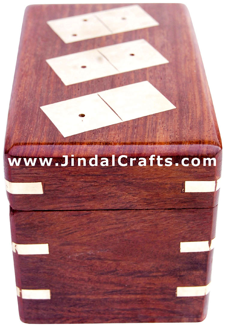 Double Six Domino Box - Indian Traditional Wooden Game