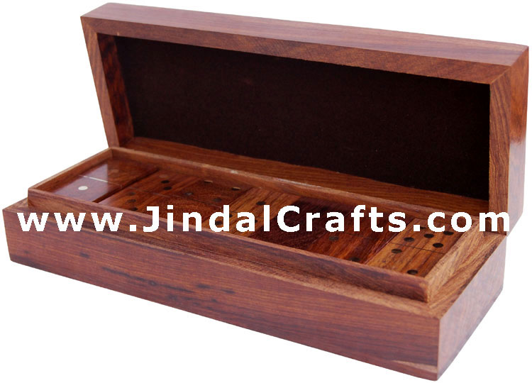 Double Six Dominos Set Indian Traditional Wooden Games