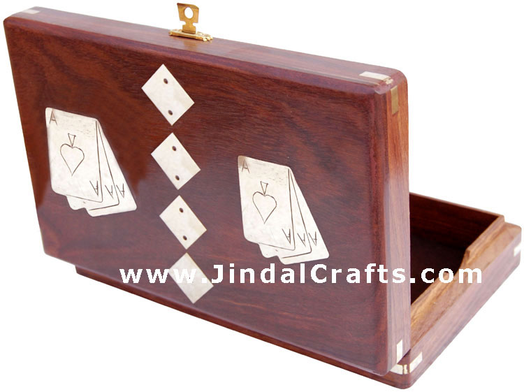 Double Card / Dice Box - Indian Traditional Wooden Game