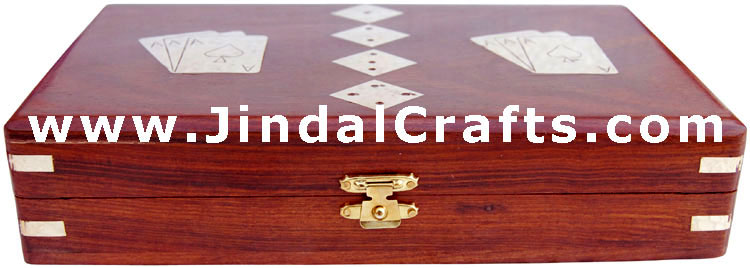 Double Card / Dice Box - Indian Traditional Wooden Game