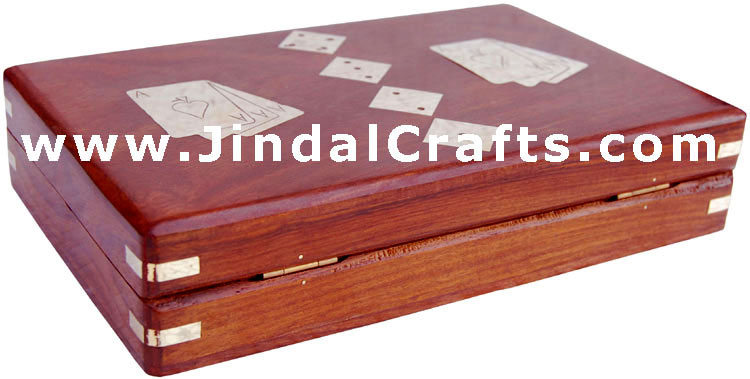 Double Card / Dice Box - Indian Traditional Wooden Game