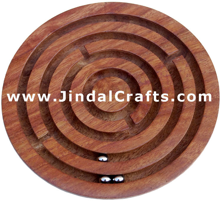 Labyrinth Handmade Wooden Traditional Labyrint Game Toy India Handicraft Leisure