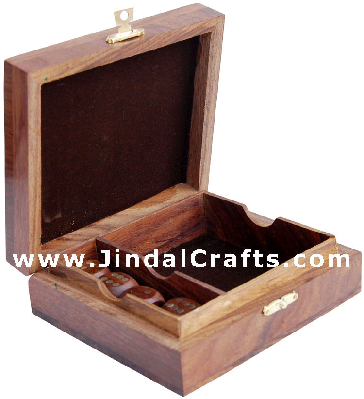 Card / Dice Box - Indian Traditional Wooden Game