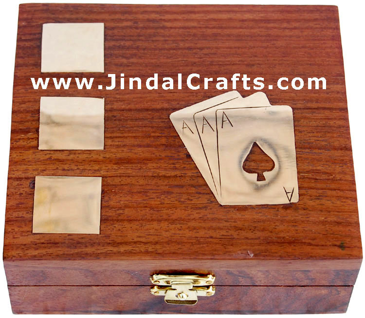 Card / Dice Box - Indian Traditional Wooden Game