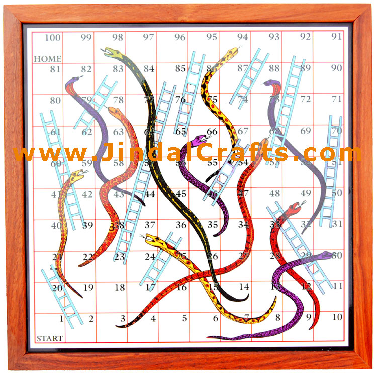 Wooden Snakes and Ladders - Indian Trational Games
