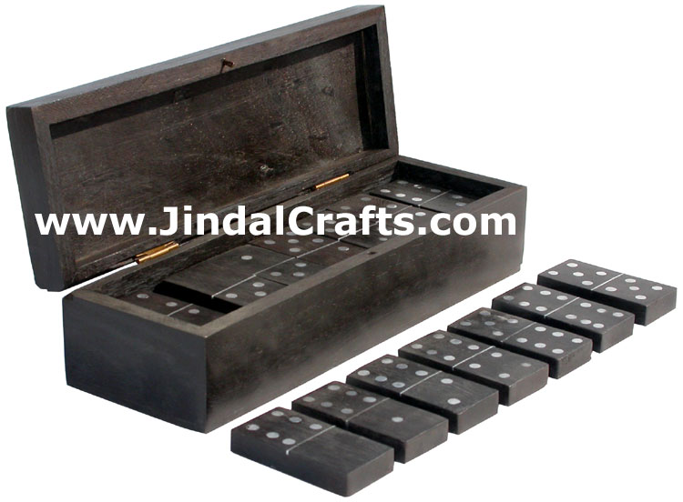 Double Six Dominos Game Traditional Wood Hand Crafted