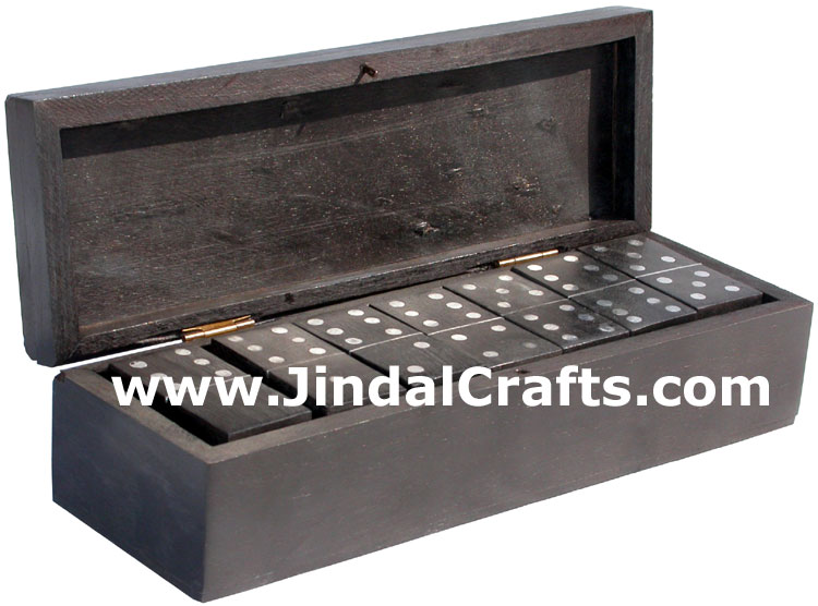 Double Six Dominos Game Traditional Wood Hand Crafted