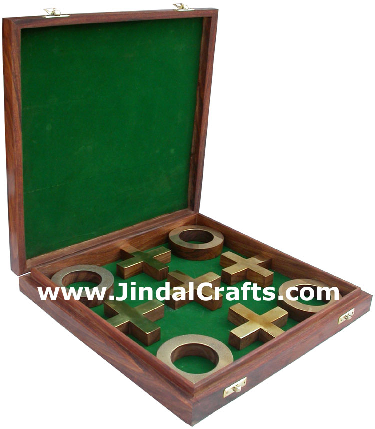 Tic Tac Toe Game Traditional Wood Hand Crafted India