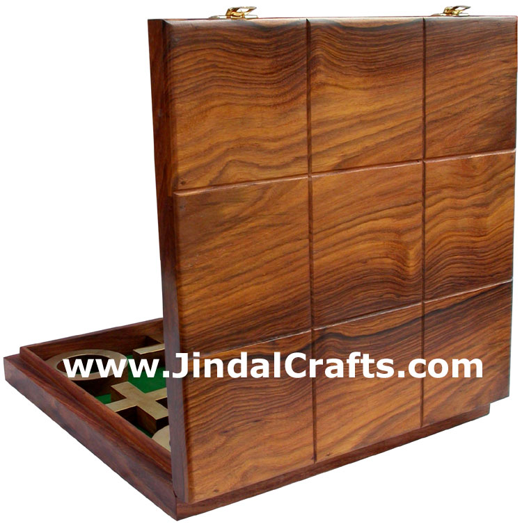 Tic Tac Toe Game Traditional Wood Hand Crafted India