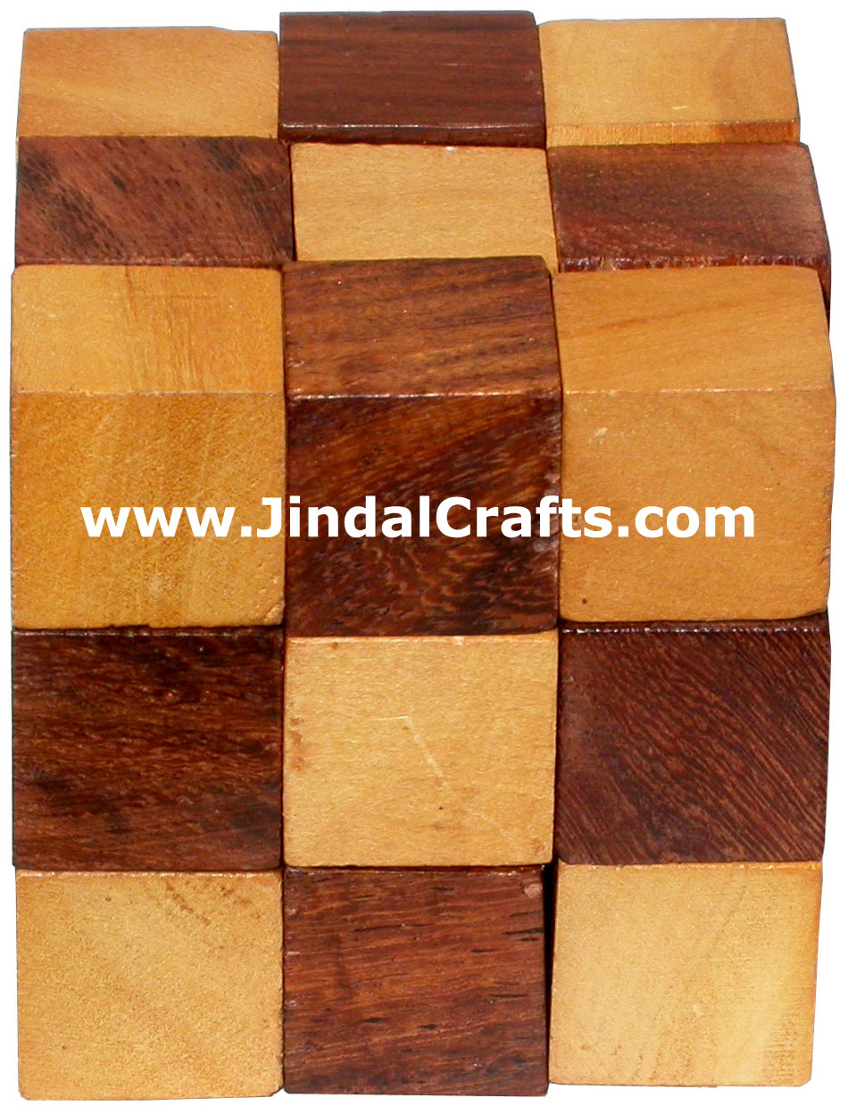 Wooden Puzzles Game Indian Art Craft Handicraft Traditional Hobbies Vintage Toys