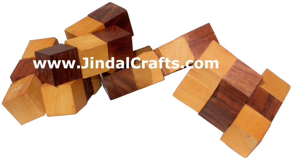 Wooden Puzzles Game Indian Art Craft Handicraft Traditional Hobbies Vintage Toys