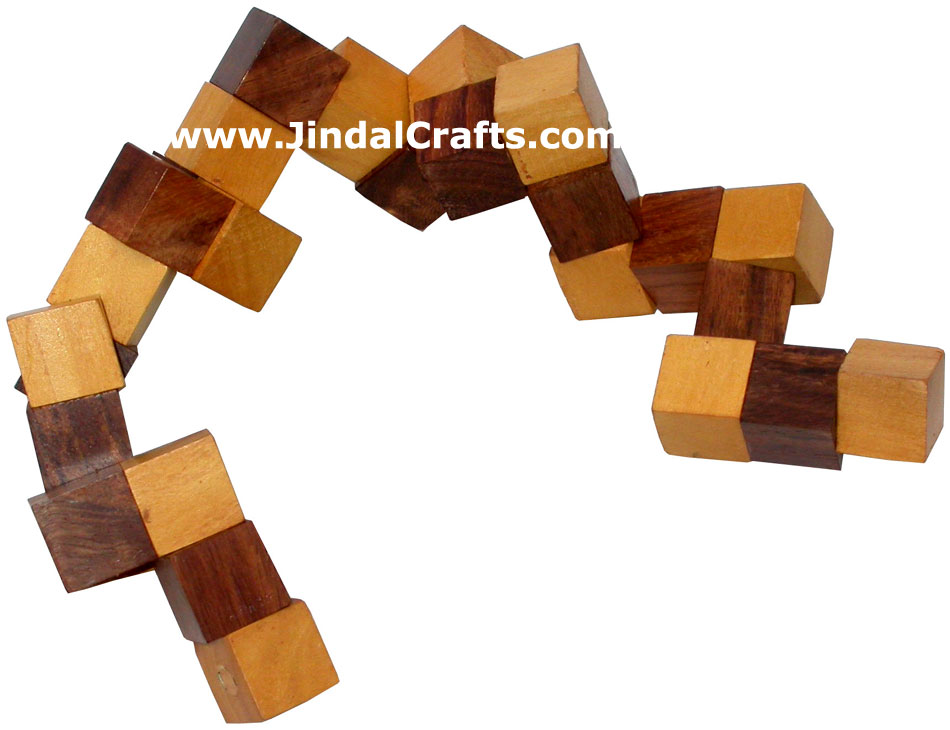 Wooden Puzzles Game Indian Art Craft Handicraft Traditional Hobbies Vintage Toys