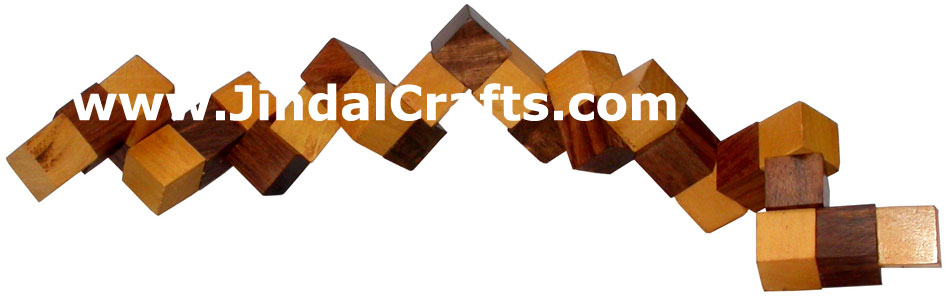 Wooden Puzzles Game Indian Art Craft Handicraft Traditional Hobbies Vintage Toys