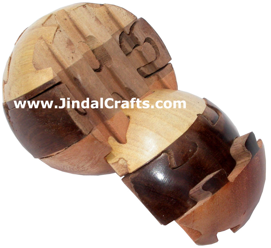 Wooden Puzzles Game Indian Art Craft Handicraft Traditional Hobbies Vintage Toys