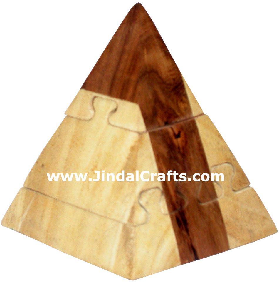 Wooden Puzzles Game Indian Art Craft Handicraft Traditional Hobbies Vintage Toy