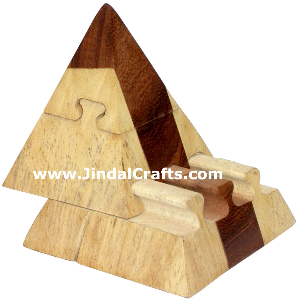 Wooden Puzzles Game Indian Art Craft Handicraft Traditional Hobbies Vintage Toy