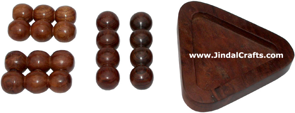 Wooden Puzzle Game Indian Art Craft Handicraft Traditional Hobbies Vintage Toys