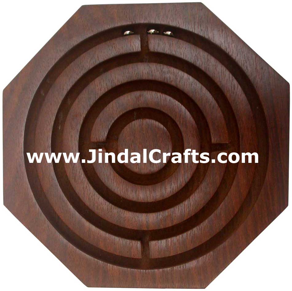 LABYRINTH HANDMADE WOODEN TRADITIONAL LABYRINT GAME TOY INDIA HANDICRAFT LEISURE