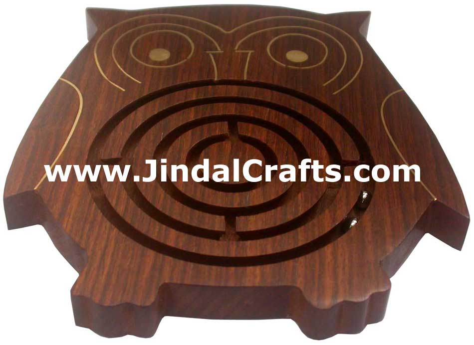 LABYRINTH HANDMADE WOODEN TRADITIONAL LABYRINT GAME TOY INDIA HANDICRAFT LEISURE