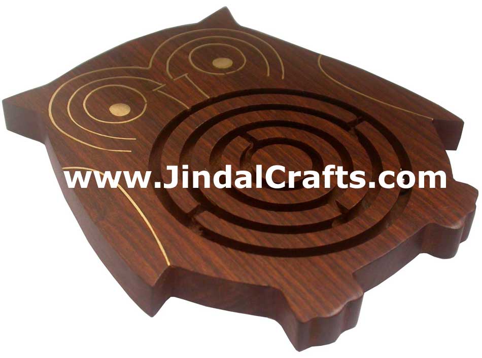 LABYRINTH HANDMADE WOODEN TRADITIONAL LABYRINT GAME TOY INDIA HANDICRAFT LEISURE