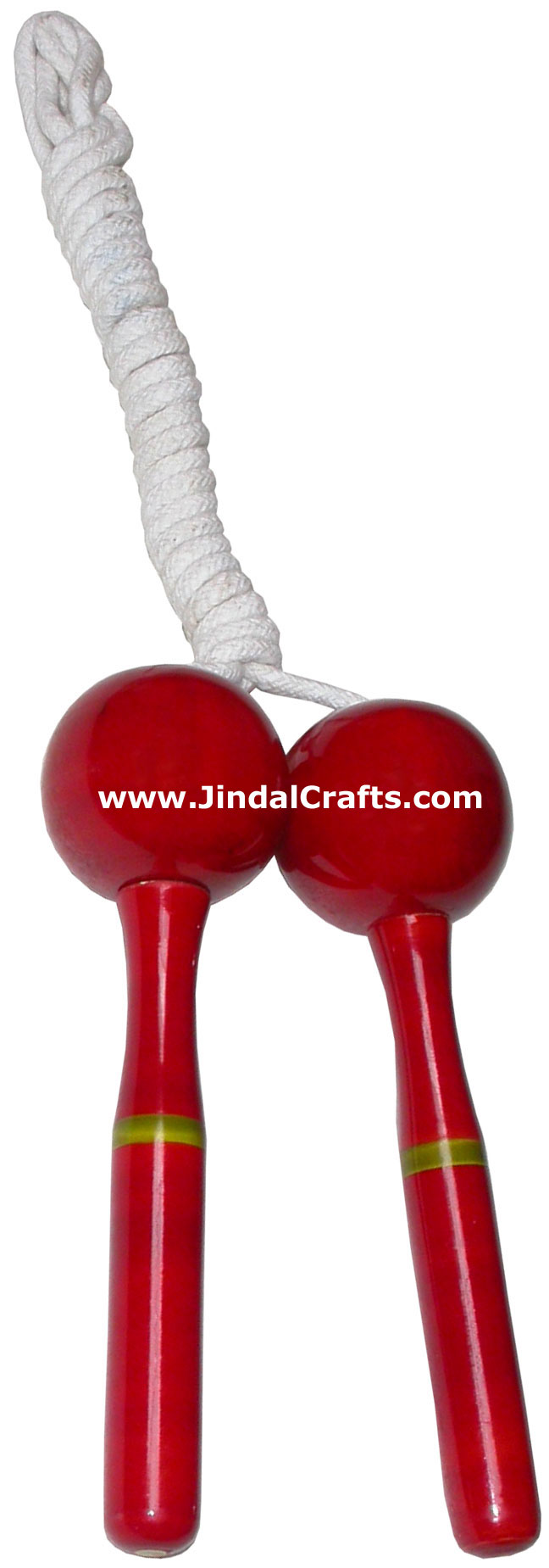 Wooden Skipping Jump Rope Hand Painted Natural Colours Health Fitness Exercise