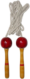 Wooden Skipping Jump Rope Hand Painted Natural Colours Health Fitness Exercise