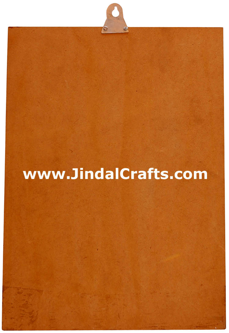 Gemstone Dust Painting Lord Ganesha Indian Hand Art